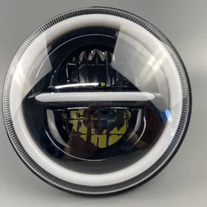 Фара головного світла LED 65W (ближній+дальній+ходові вогні-кільце+DRL) 7 дюймів